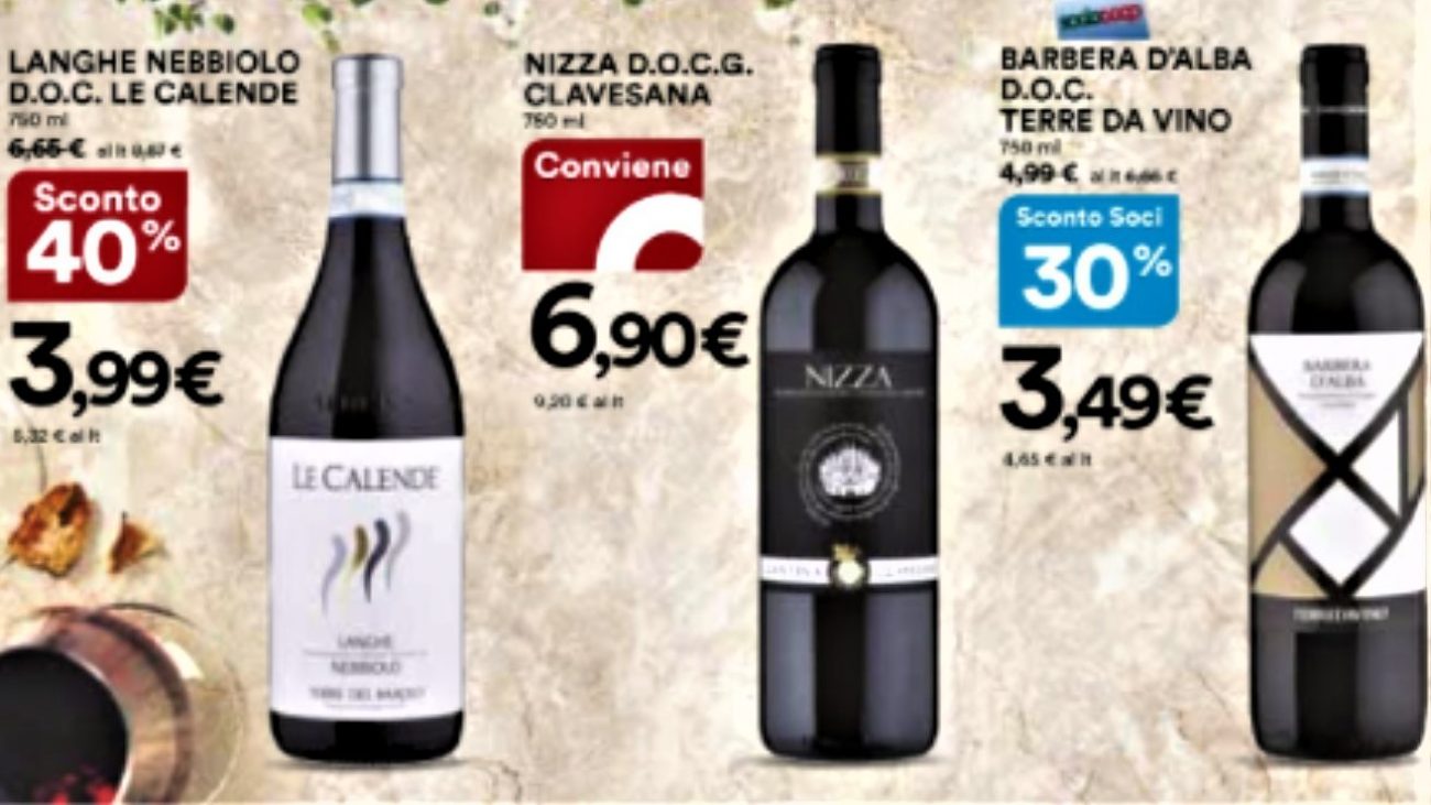 Aldi, Ipercoop, Lidl e Penny Market nuovi vini in offerta a volantino