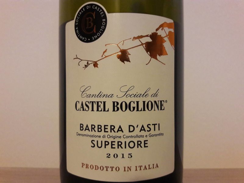 Barbera dAsti Superiore Docg 2015 Cantina Sociale di Castel Boglione