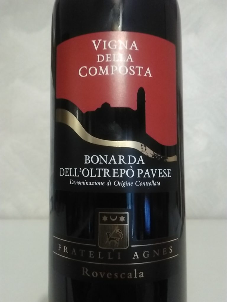 Bonarda dell'Oltrepò Pavese Doc frizzante Vigna della Composta, fratelli Agnes Rovescala