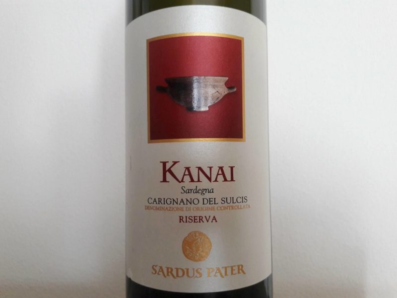 Carignano del Sulcis Riserva Doc 2014 Kanai Sardus Pater