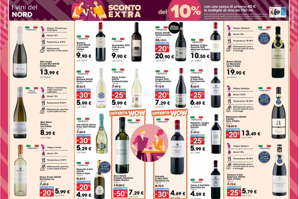 Carrefour show la Festa del vino al supermercato in promozione e qui