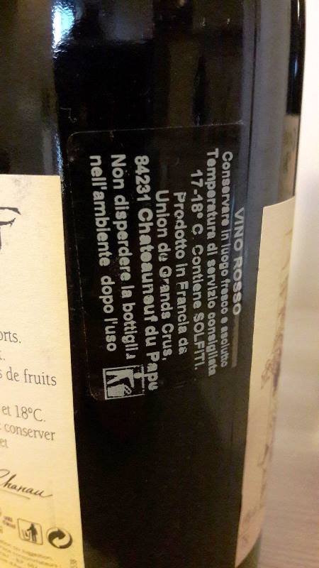 Chateauneuf du Pape Selezione Auchan vinialsupermercato 3