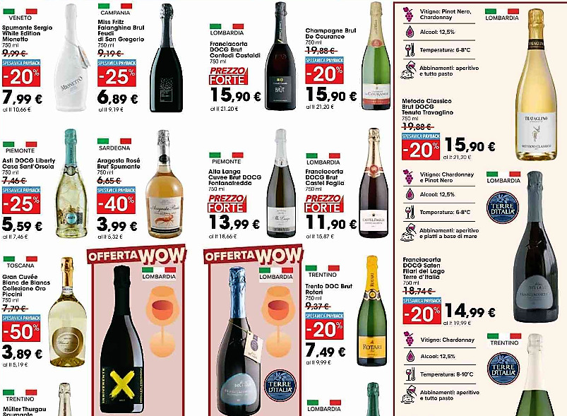 I vini in promozione al supermercato a fine maggio