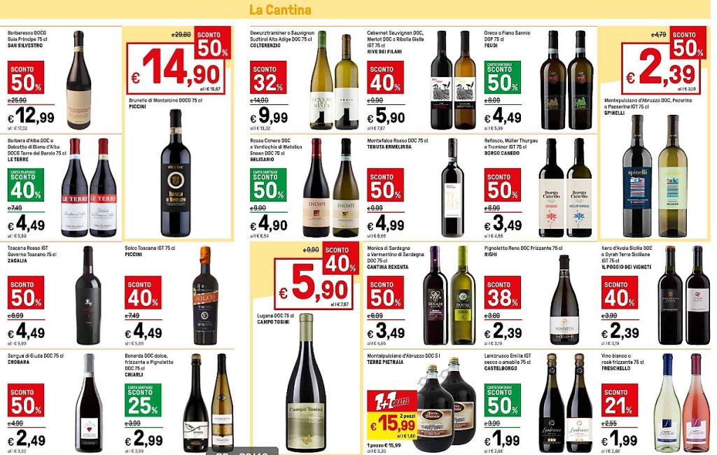 Meno 15 giorni al Natale il meglio del vino a volantino e da Iper la Grande i