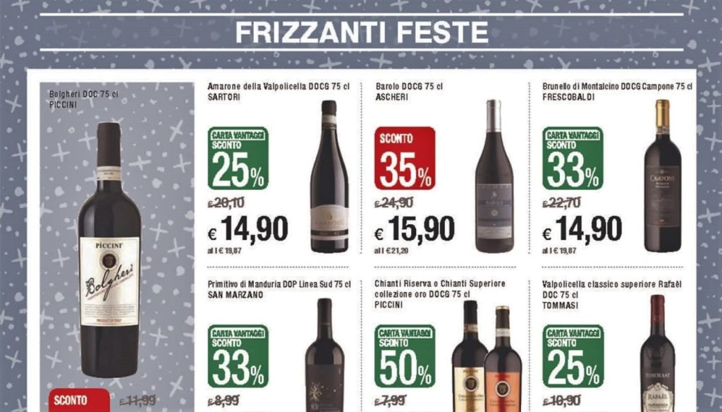 Natale al supermercato i vini in promozione da non perdere