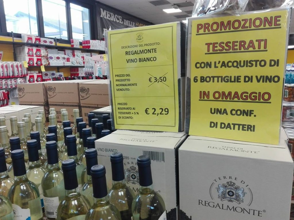 Pubbli Store Baffo Italia vino prezzi Roberto Da Crema 3