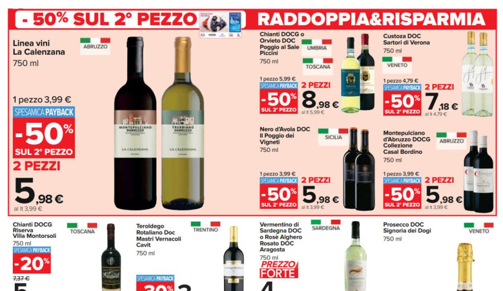 Regge Oktoberfest ma vino protagonista dei volantini Gdo