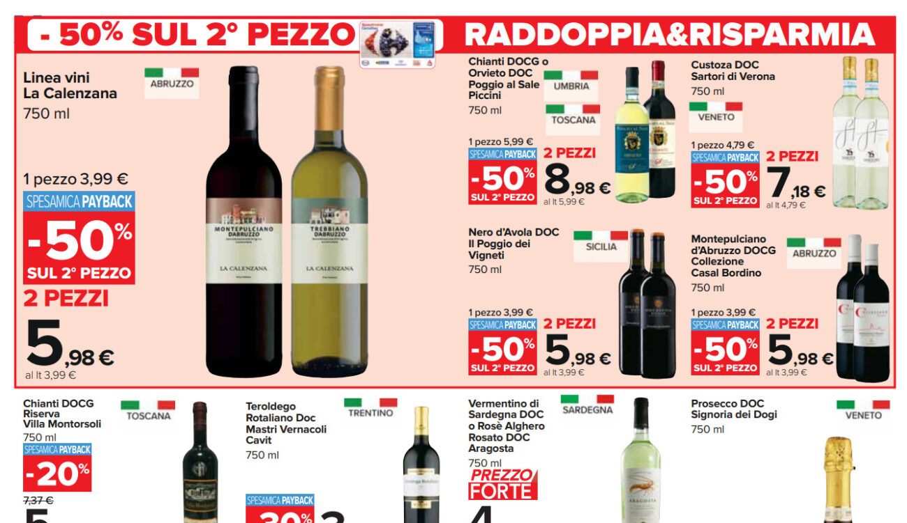 Regge Oktoberfest ma vino protagonista dei volantini Gdo