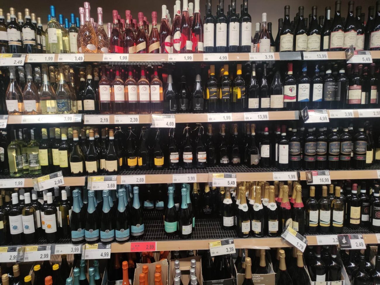 Vendite vino supermercato 2023 reggono solo spumanti low cost e Vermentino sardo