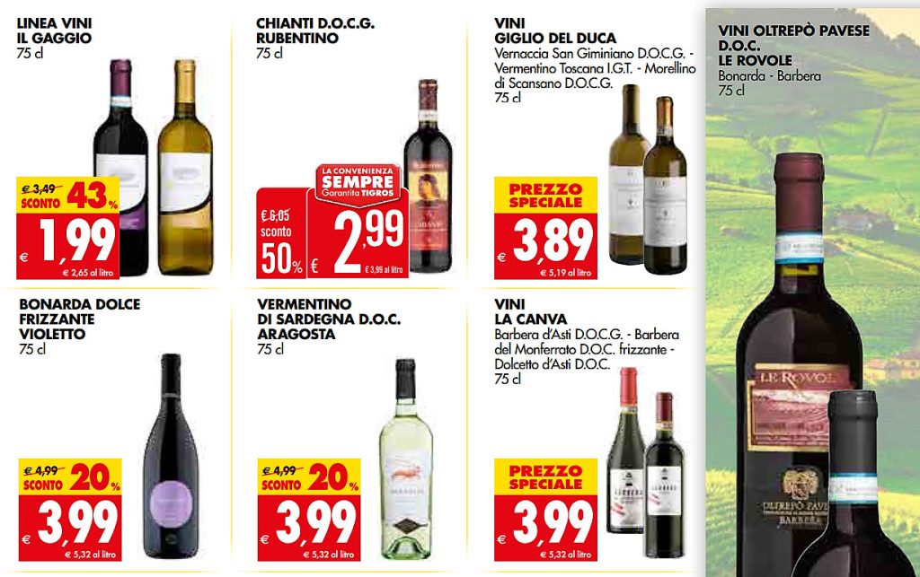 Verso Ferragosto 2022 con i vini in promozione al supermercato