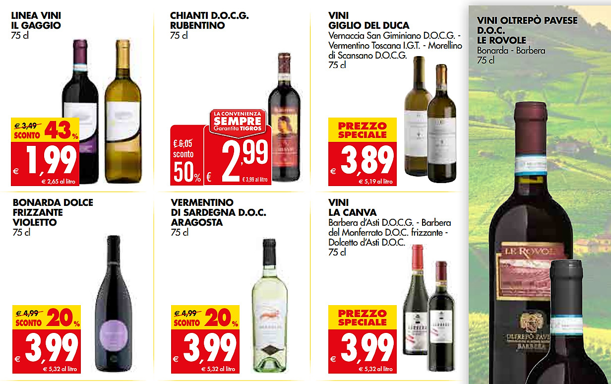 Verso Ferragosto 2022 con i vini in promozione al supermercato