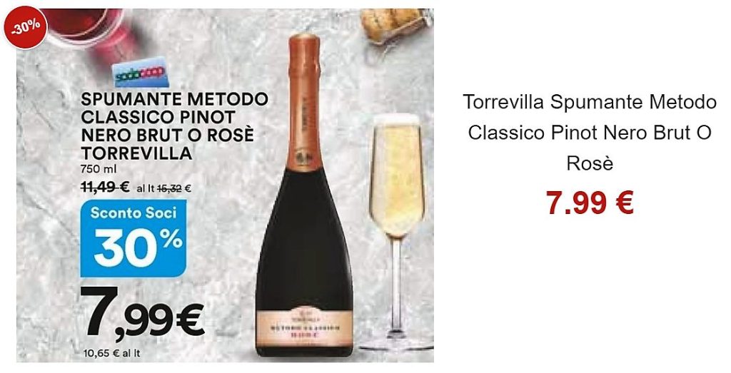 Vini Gdo a volantino gli aggiornamenti Ipercoop lancia il Metodo classico di Torrevilla