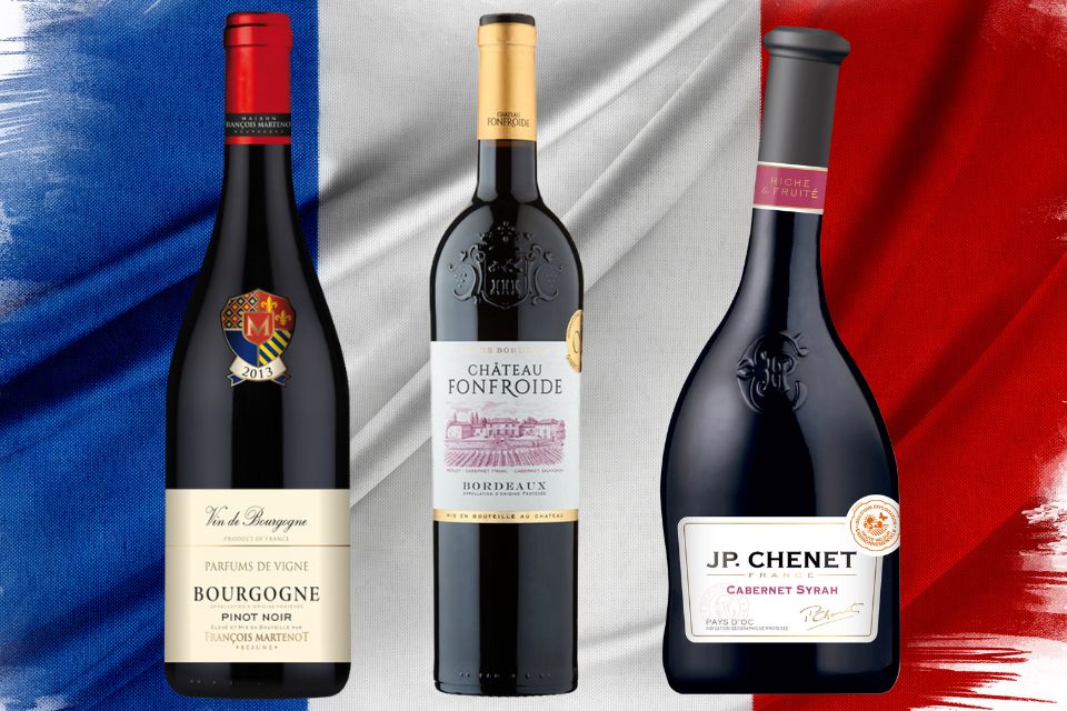 Vini rossi francesi assalto Italia Natale 2025 Francois Martenot Aop Bourgogne Pinot Noir 2023 - Chateau Fonfroide Bordeaux Rouge 2023 - JP. Chenet Original Cabernet-Syrah - Igp Pays d Oc 2022