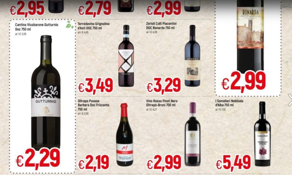 Vino a volantino la Gdo si stiracchia in vista di un anno determinante