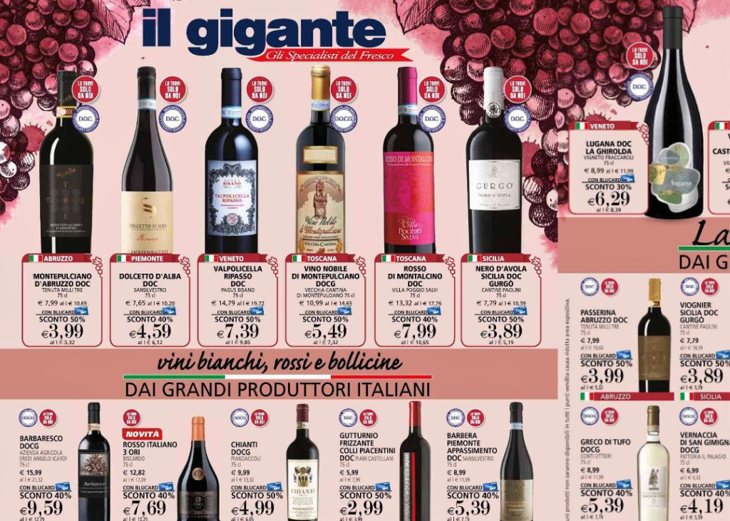 Volantini vino Gdo bene Il Gigante tra Oktoberfest e vendemmia 2022