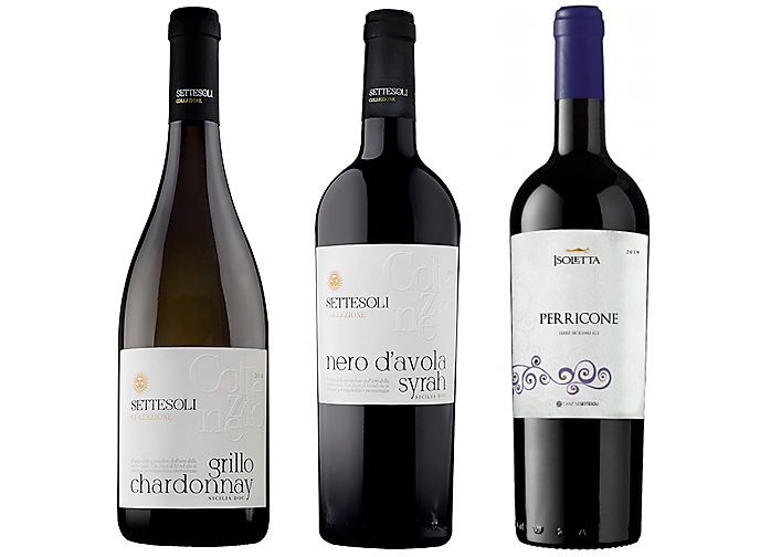 collezione settesoli grillo chardonnay nero davola syrah perricone isoletta