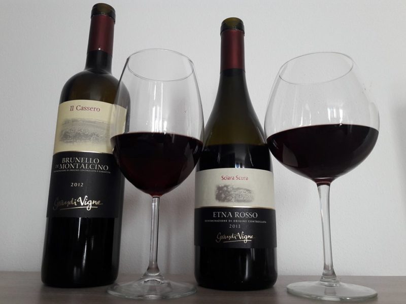 grandi vigne degustazione etna rosso e brunello di montalcino