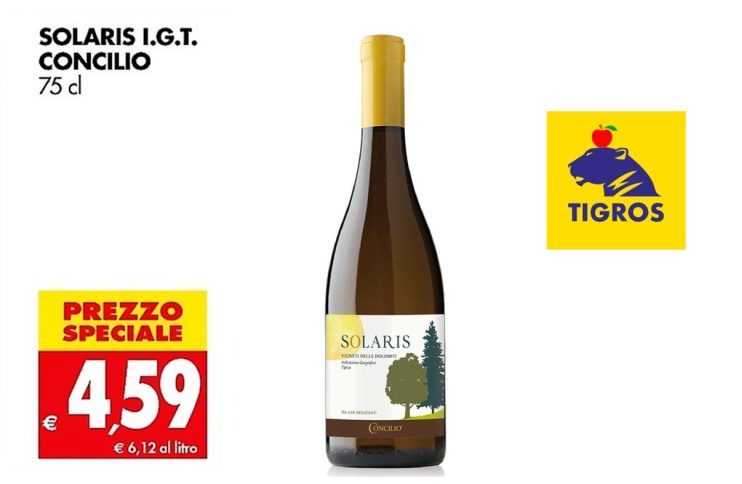 vini da varieta resistenti Piwi sbarcano al supermercato da Tigros il Solaris di Concilio in promo e1651920475630