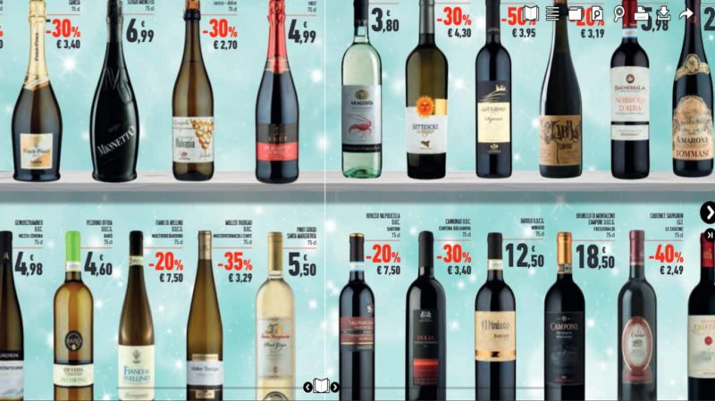vini in promozione volantini supermercato natale 2017 gdo