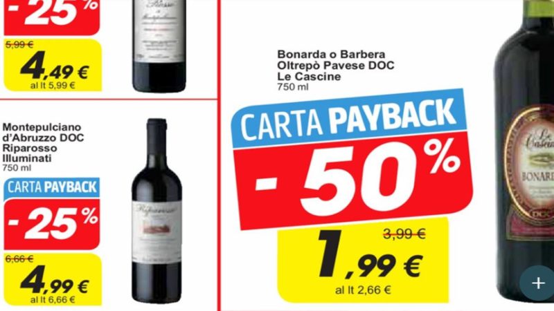 vini in promozione volantino supermercati
